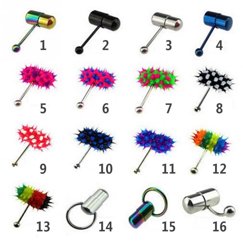 Vibrerande Tongue Barbell ring 14G - 2