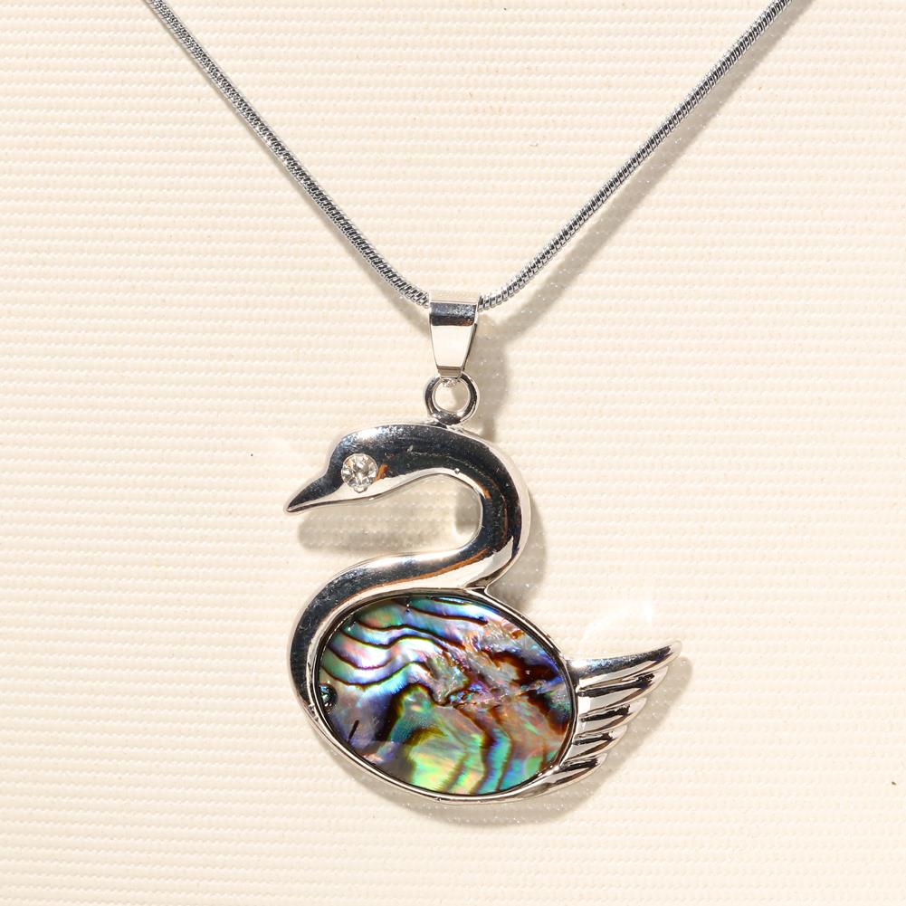 Silver filled  Hänge Natural abalone skal - 3