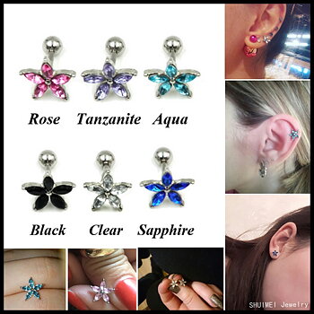 Helix Tragus Piercing Blomma 1 ST 