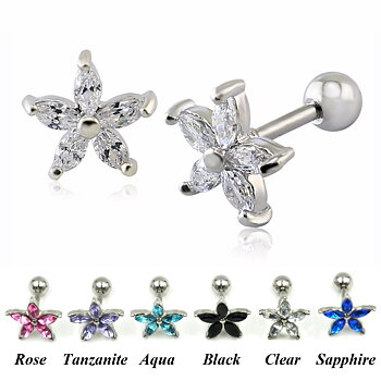 Helix Tragus Piercing Blomma 1 ST 