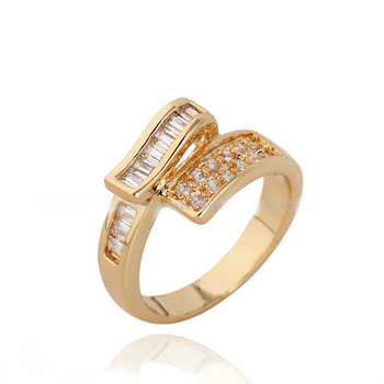 18K Guldfyllda Guld Filled gulddoublé Ring CZ