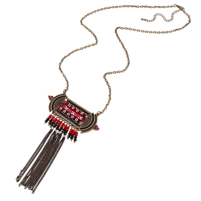 Carving Chokers Tassel Statement Necklaces - 2