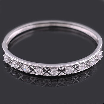 18K Vitguld Guldfyllda Filled gulddoublé Armband CZ