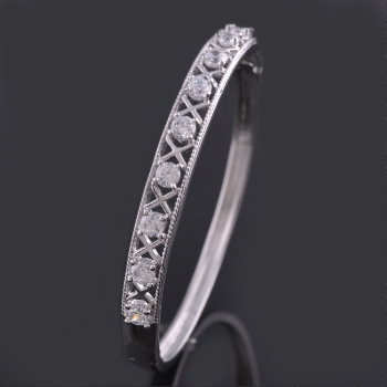 18K Vitguld Guldfyllda Filled gulddoublé Armband CZ