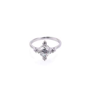 18K Vitguld Guldfyllda gulddoublé Filled CZ Ring - 3