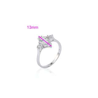 18K Vitguld Guldfyllda gulddoublé Filled CZ Ring - 2