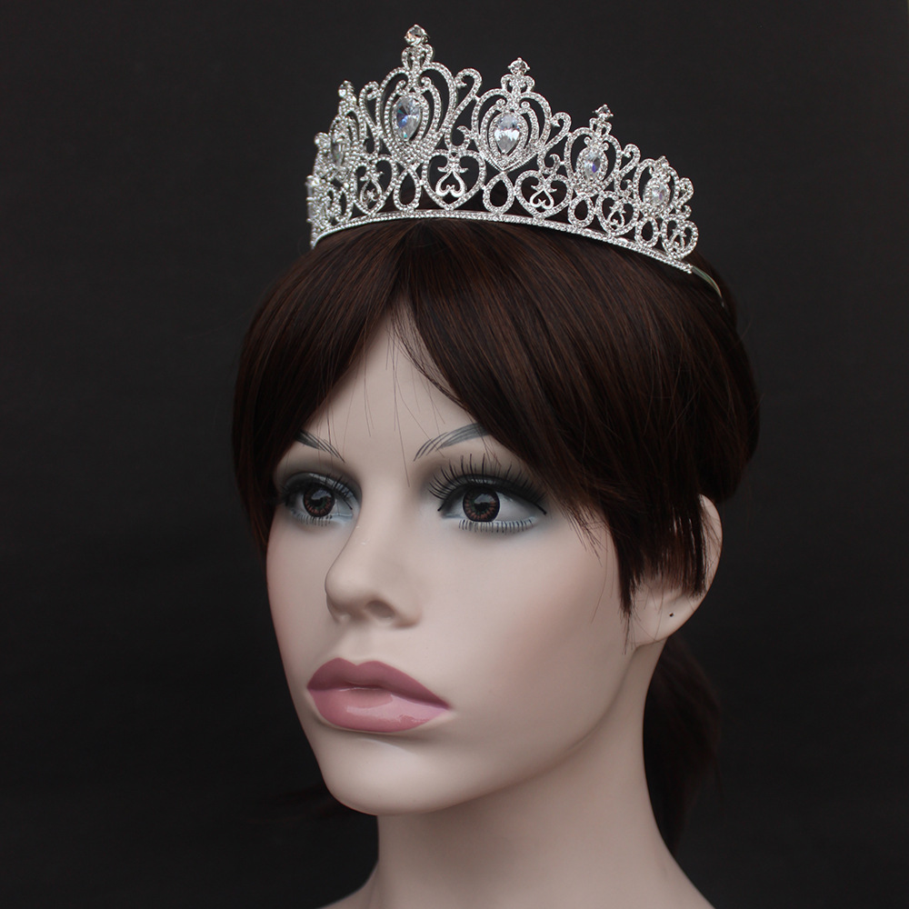 Luxury Crystal CZ wedding hair crownl hair accessories - 3