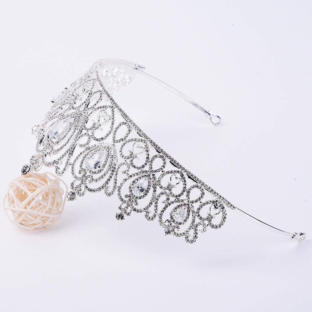 Luxury Crystal CZ wedding hair crownl hair accessories - 4