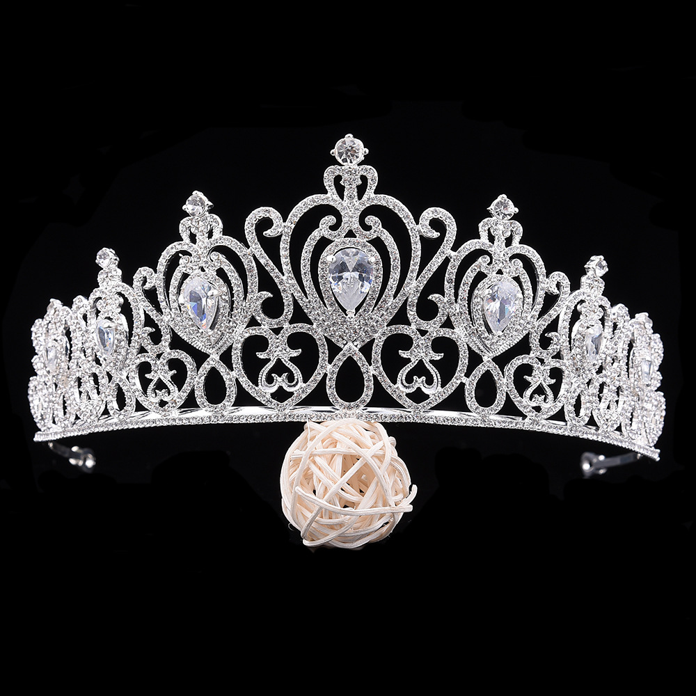 Luxury Crystal CZ wedding hair crownl hair accessories