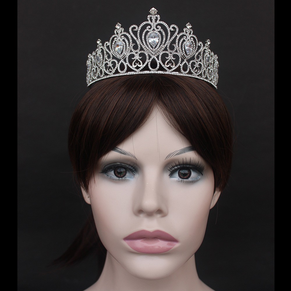 Luxury Crystal CZ wedding hair crownl hair accessories - 6