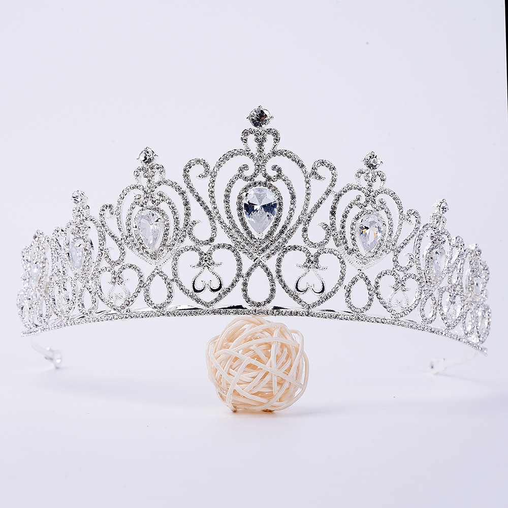 Luxury Crystal CZ wedding hair crownl hair accessories - 5