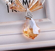 18K Vitguld Filled HALSBAND Österrikiska Kristall