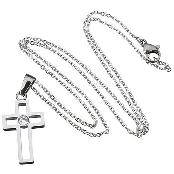 Rostfritt stål HALSBAND Kors