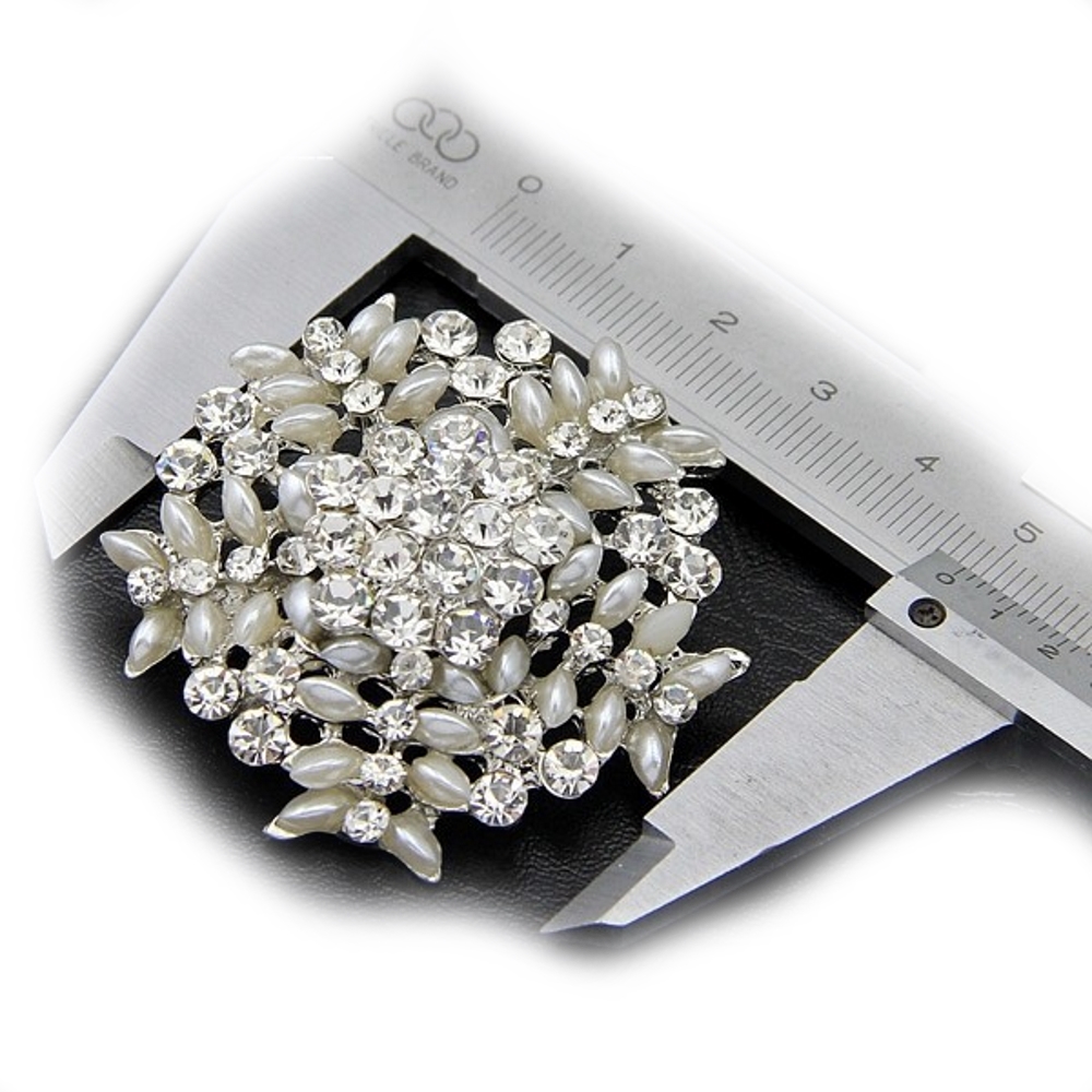 Brooch Crystal Pearl  - 4