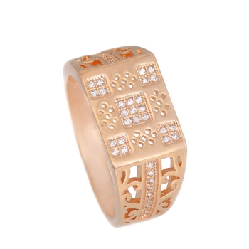 18K Guldfyllda Guld Filled gulddoublé Ring CZ