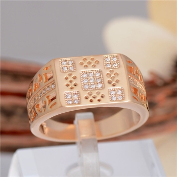 18K Guldfyllda Guld Filled gulddoublé Ring CZ - 2