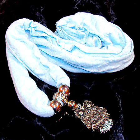 Scarf with Jewelry