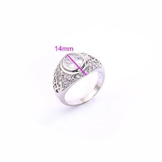 18K White Gold Filled CZ Ring WHITE - 3