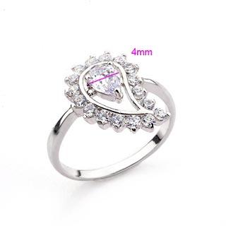18K White Gold Filled CZ Ring WHITE - 2