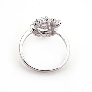 18K White Gold Filled CZ Ring WHITE - 4