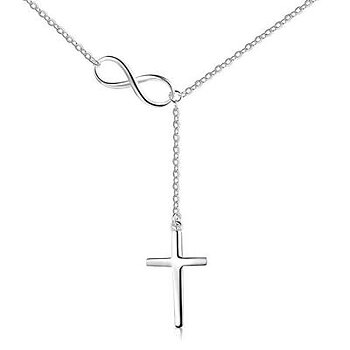 Rostfritt stål HALSBAND Kors GULD, SILVER