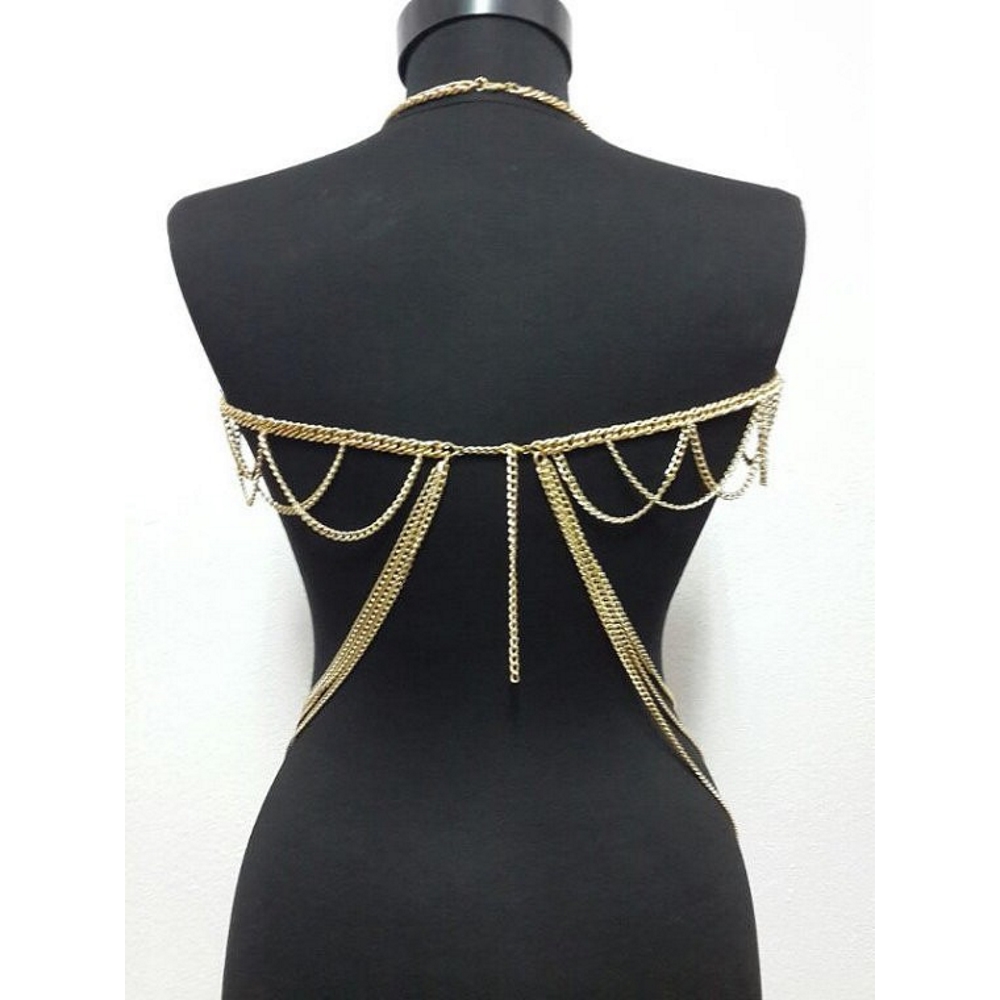 Wedding Necklace Body Chain GOLD - 3