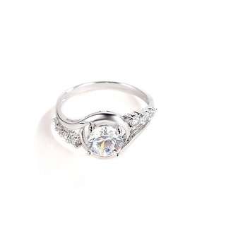 18K Guldfyllda Vitguld gulddoublé Filled CZ Ring - 2