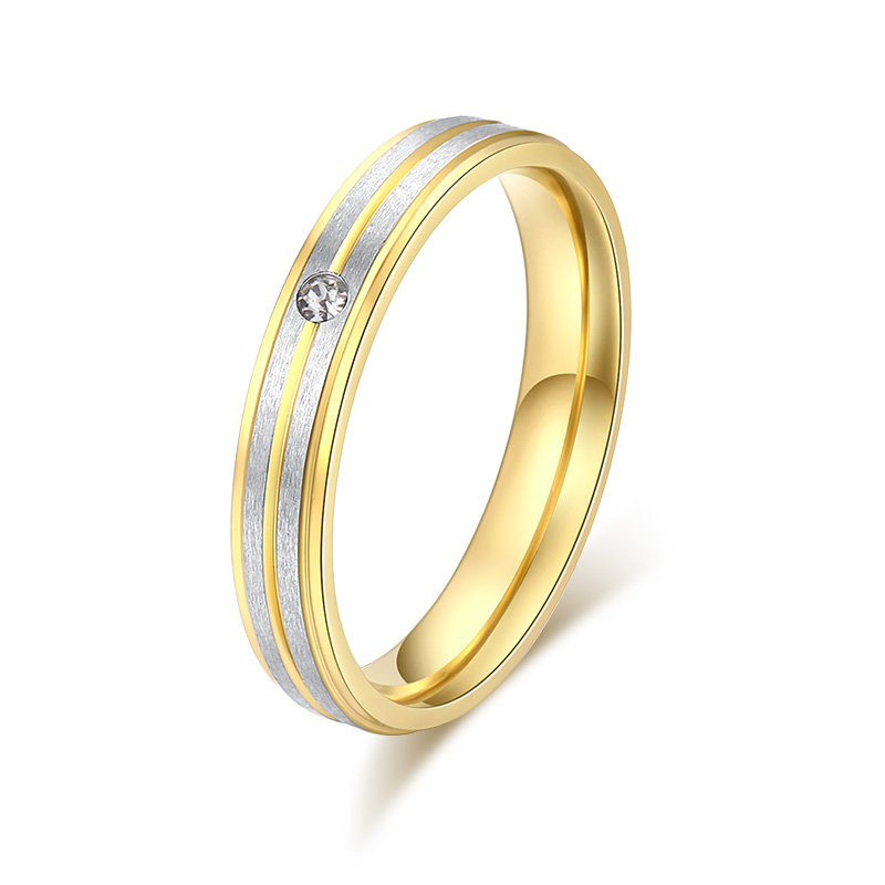 Rostfritt stål ring CZ