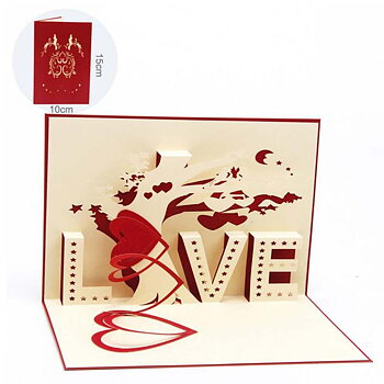 3D-kort älskar LOVE Valentine