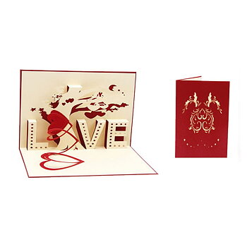 3D-kort älskar LOVE Valentine