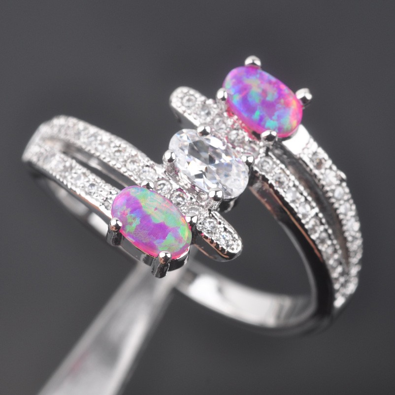 Silversmycken filled ring ROSA Brand Opal - 4