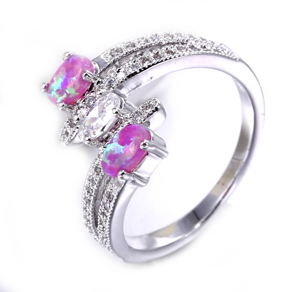 Silversmycken filled ring ROSA Brand Opal