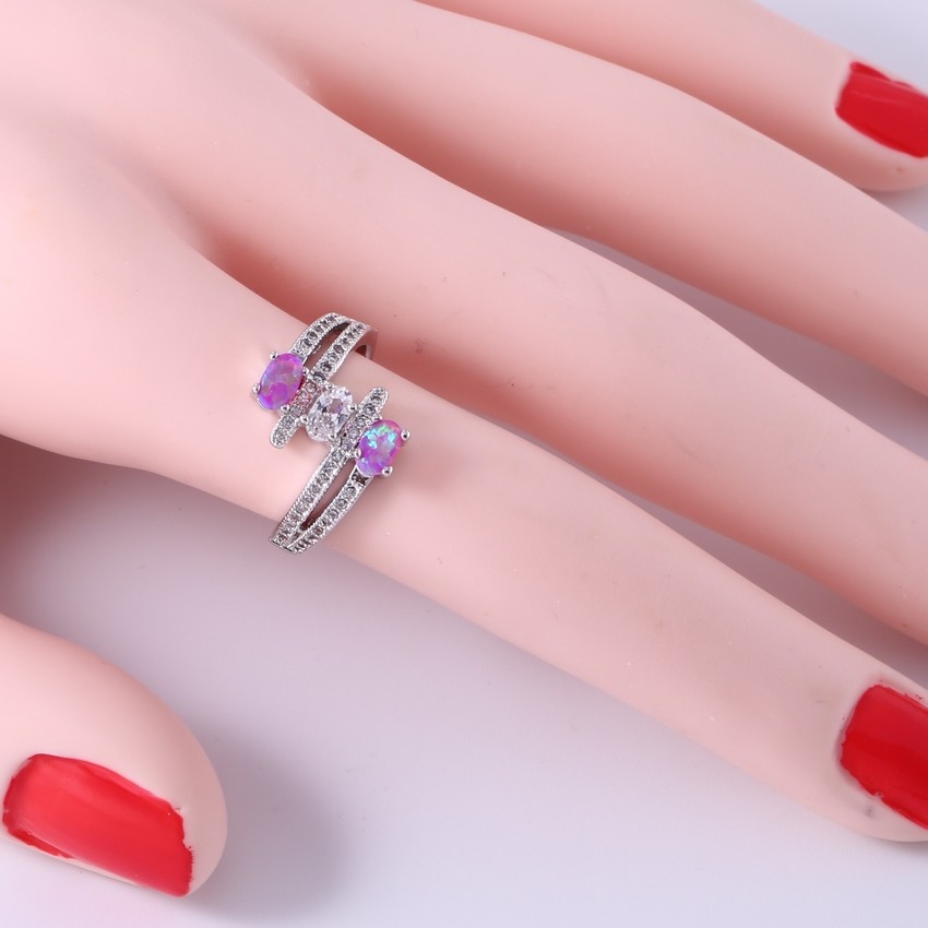 Silversmycken filled ring ROSA Brand Opal - 2