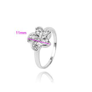 18K Vitguld Guldfyllda gulddoublé Filled CZ Ring - 3