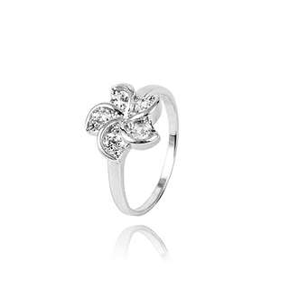 18K Vitguld Guldfyllda gulddoublé Filled CZ Ring - 2
