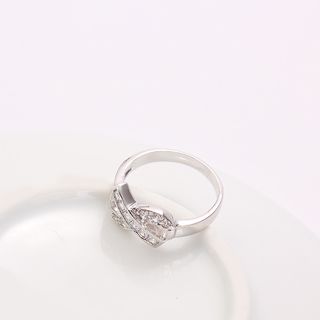 18K Vitguld Guldfyllda gulddoublé Filled CZ Ring - 4
