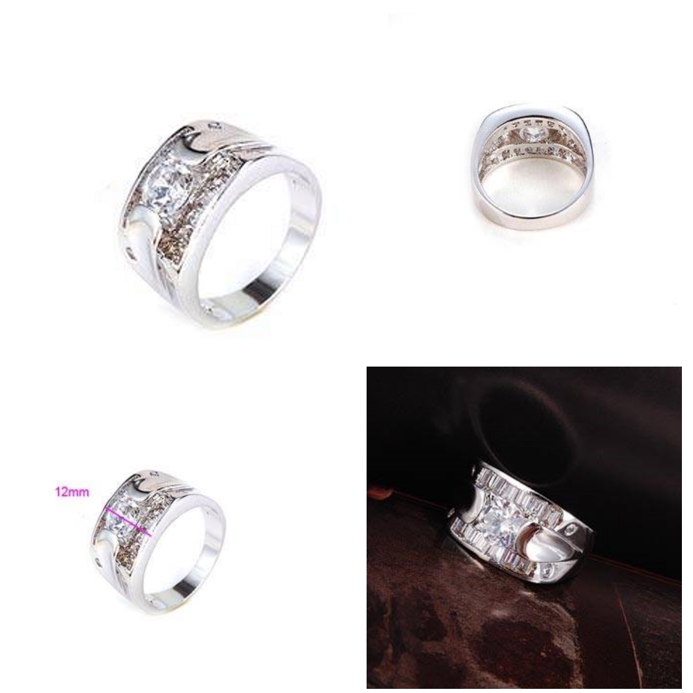 18K White Gold Filled CZ Ring