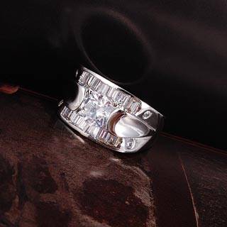 18K White Gold Filled CZ Ring - 2