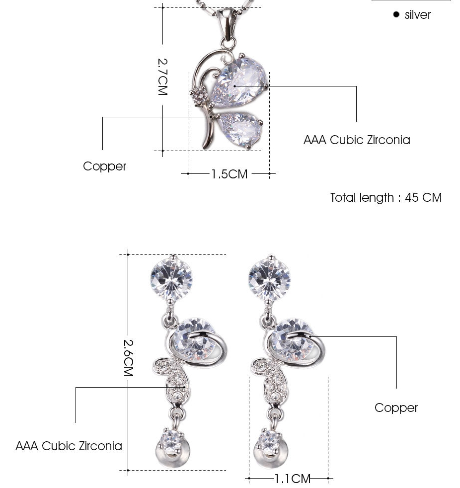 18K Guldfyllda Guld Filled gulddoublé SET CZ - 4