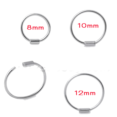 925 Silver Hoop Näsring Öronpiercingar