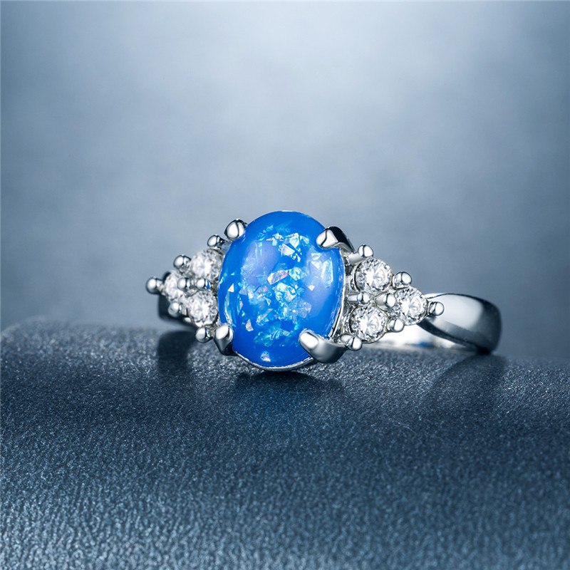 GOLD PLATED RING Opal  - 2