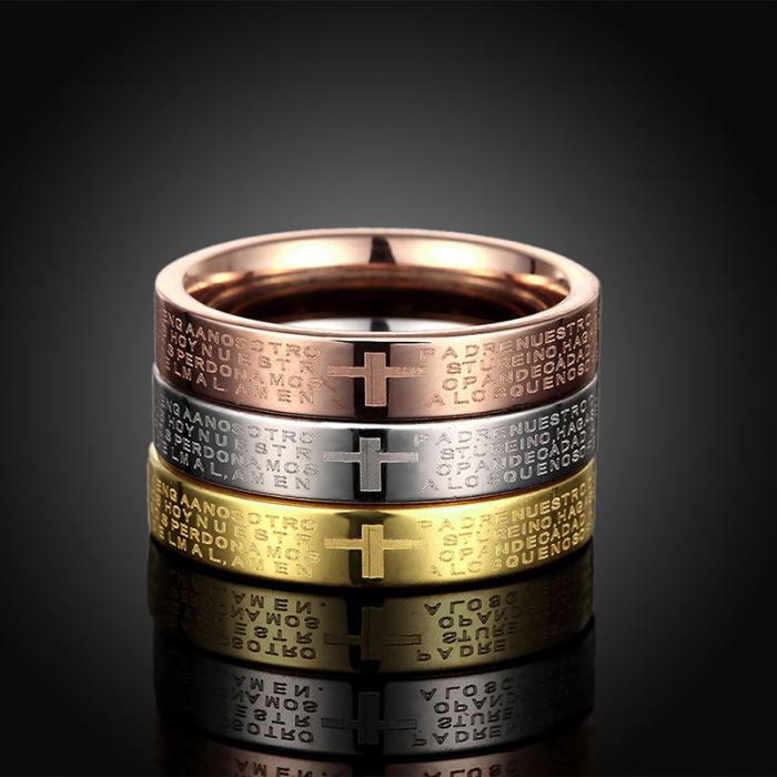 Stainless Steel Ring Engagement CZ 3 Pcs/Sets - 3