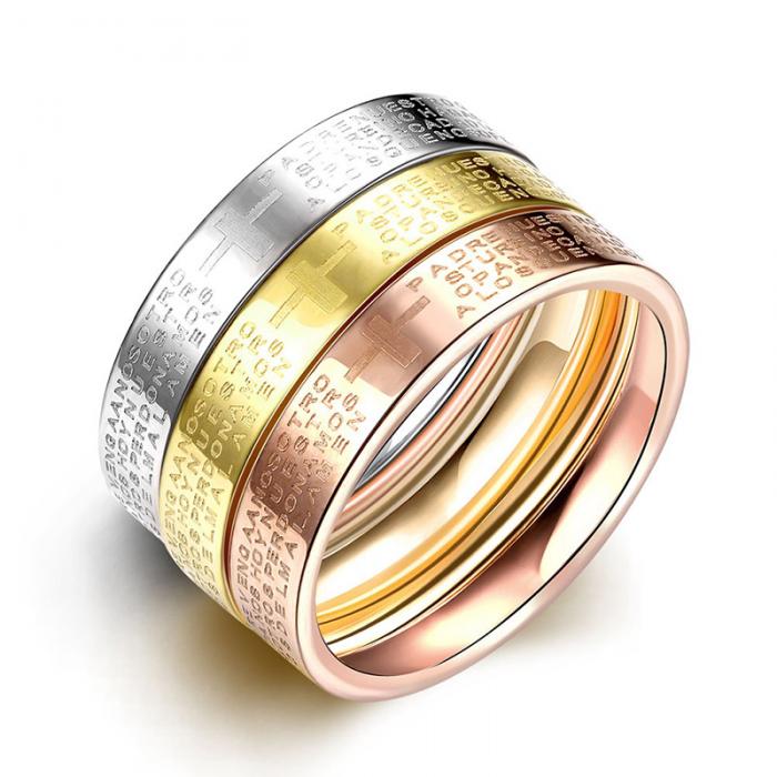 Stainless Steel Ring Engagement CZ 3 Pcs/Sets - 2