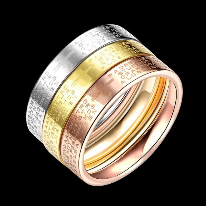 Stainless Steel Ring Engagement CZ 3 Pcs/Sets