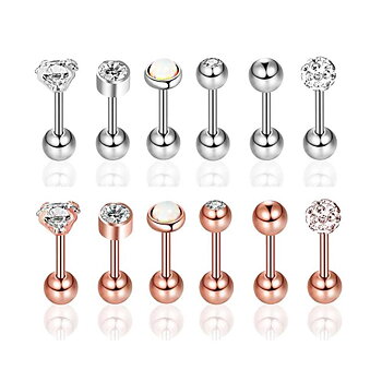  Tragus Piercing  Örhänge 6st pack