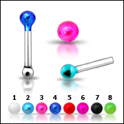 925 Silver Hand Painted Ball Nose Stud