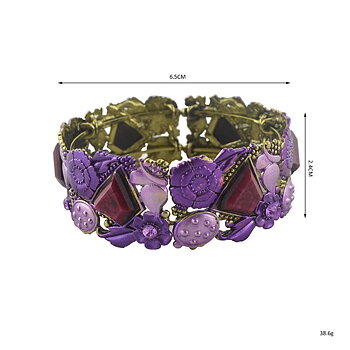 Österrikiska kristall emalj gammal guldpläterad armband