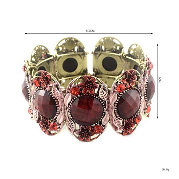 Österrikiska kristall emalj gammal guldpläterad armband