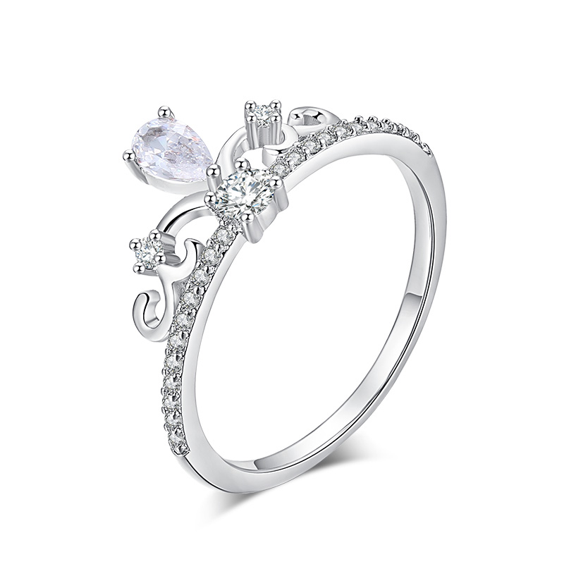Silver Plated Ring CZ 