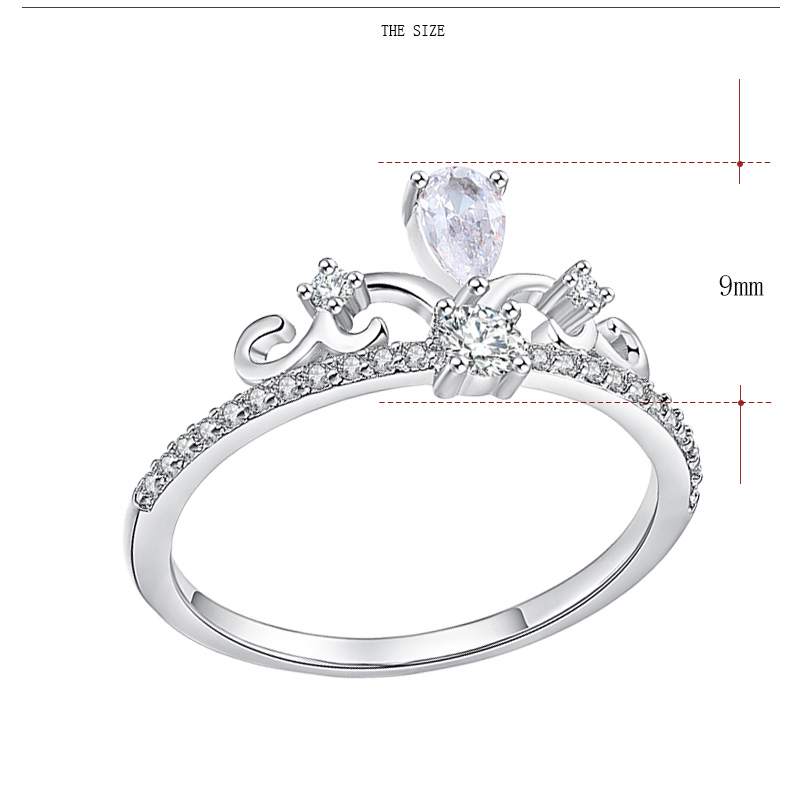 Silver Plated Ring CZ  - 2